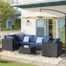 7 Pieces Outdoor Set Furniture Patio Furniture Sets Conversation Sets Balcony Furniture Outdoor Sectional for Outdoor Indoor Backyard Lawn Garden