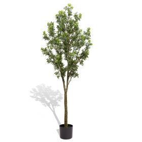 Simulated courtyard garden decoration door decoration large artificial curved branches of green plants 180CM orange jasmine incense basin disasse
