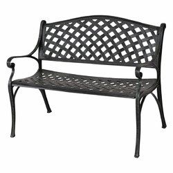 40" Outdoor Aluminum Antique Garden Patio Bench