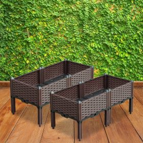SOGA 2X 80cm Raised Planter Box Vegetable Herb Flower Outdoor Plastic Plants Garden Bed with Legs
