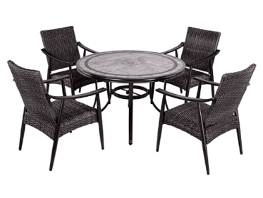 [Dropshipping] 5 Piece Patio Dining Set Outdoor Furniture