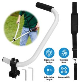 Ergonomic Trimmer Handle Grip with Shoulder Strap Universal Fit Lawn Trimmer Extension Handle with Bracket Clamp String Trimmer Handle for Lawn C