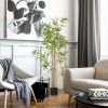 HOMCOM 6ft Fake Bamboo Tree Indoor Outdoor Artificial Plant with Pot for Home Office Living Room Decor