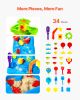 VEVOR Sand & Water Table for Toddlers Double-Sided Kids Activity Waterfall Table